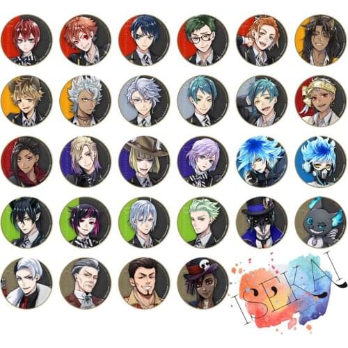 50mm Twisted Wonderland Game Heartslabyul Savanaclaw Scarabia Lomefiore Diasomnia Ignihyde Team Color Metal Badge Brooch Pins