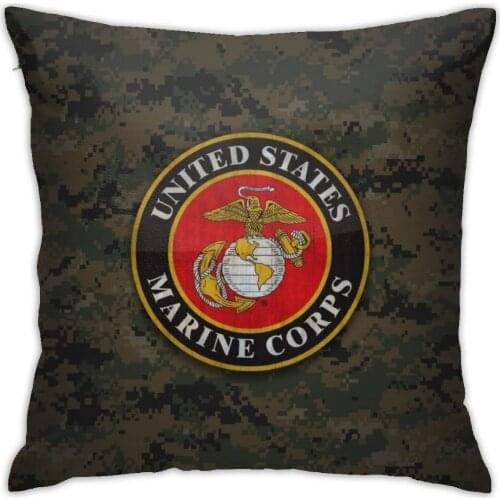 USMC United States Marine Corps Print Cushion Cover Sofa Seat Pillowcase Living Room Home Decorative Accessories Pillow Cases