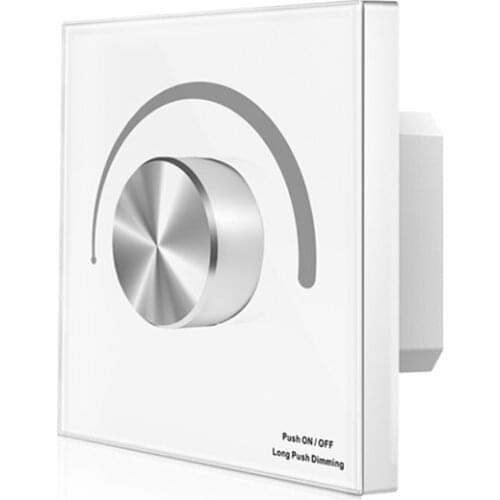 New Led Dimmer Wall Mount Manual Panel Dimming Controller 12V-24V 4A 3 Channel Dimmable Single Color Strip Dim Knob Switch