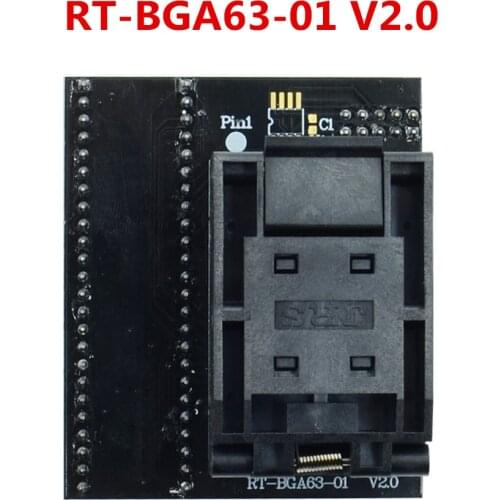 Original Upmely BGA63 Adapter for RT809H Programmer SOCKET RT-BGA63-01 V2.0 0.8MM Smart Calculator Chip Programming Test Clip