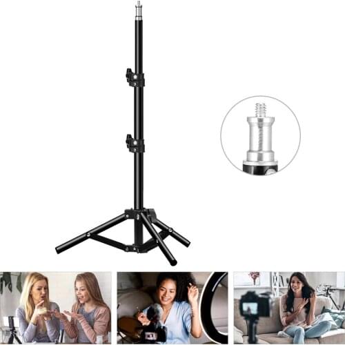 1.1m Light Stand Aluminum Alloy Light Stand Tripod 1/4 interface For Phone Smartphone Camera Holder Tripod