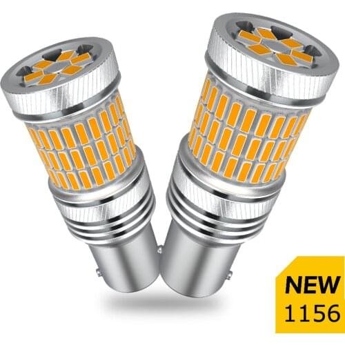 P21W BA15S 1156 LED Amber No Error Turn Signal Light Canbus No Hyper Flash For Opel Insignia Astra h j Zafira b Corsa d Vectra c