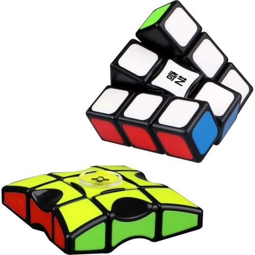 QiYi 1x3x3 Fidget Hand Spinner Puzzle relieves stress Fingers Focus MoFangGe 133 Cube Spinner Floopy Stickers Kids toys