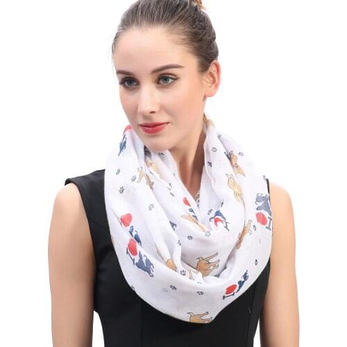 Chihuahua Dog Pet Animal Print Infinity Loop Scarf Snood Womens Gift Winter Spring Accessories