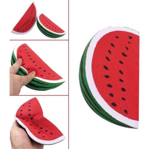 Jumbo Fruit Squishy Lovely Fake Watermelon Scented Slow Rising Stress Reliver Soft Kids Adult Decompression Toys