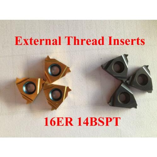 16ER 14BSPT Carbide Threading Inserts External Threading Insert Indexable Lathe Inserts for Threaded Cutter Lathe Tool