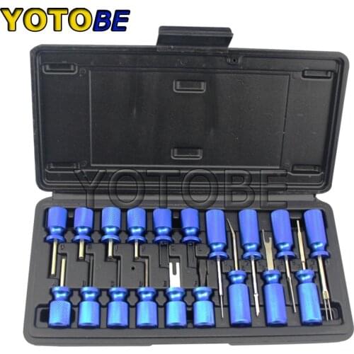 19pc Universal Terminal Release Tool Set Plug Type Connector Remover Kit