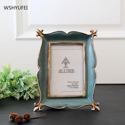 WSHYUFEI6 inch resin photo frame Wall picture frame Wedding materials Art decoration Suitable for home office birthday present