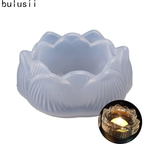 1Pc Transparent DIY Ashtray Mold Lotus Candle Holder Storage Box Mould Flower Pot