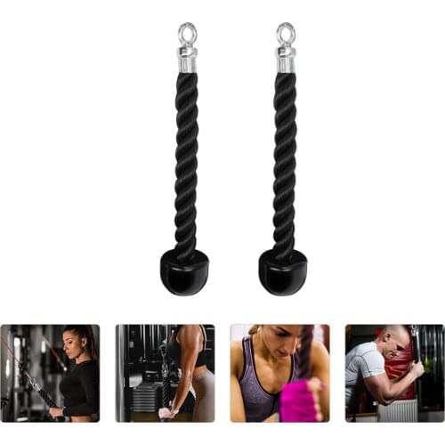 2 Pcs Heavy Duty Triceps Rope Fitness Bodybuilding Cable Single Grip Tricep Rope