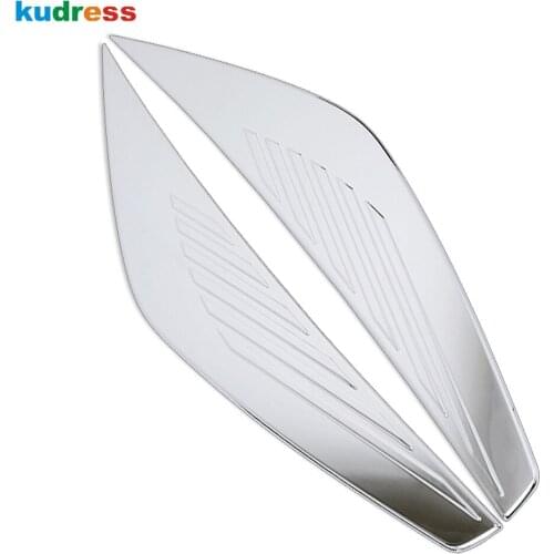 For Ford Escape Kuga 2017 2018 2019 ABS Chrome Front Headlight Eyebrow Eyelid Cover Trim Head Light Lamp Strip Car Styling 2pcs