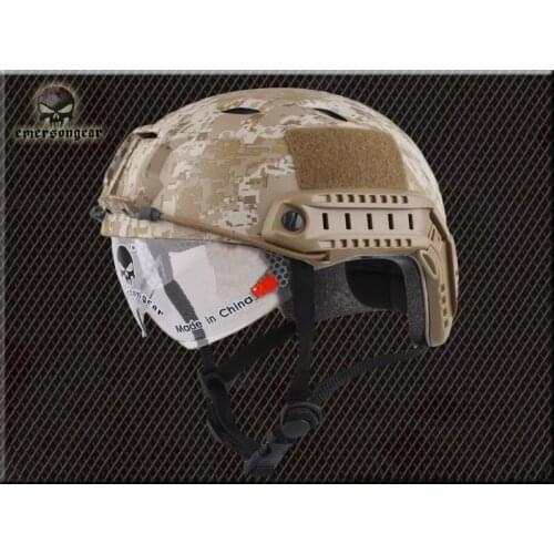 2017 Outdoor Tactical BJ combat Helmet with goggle NVG Mount And Side Rail With Clear Visor For Military gears