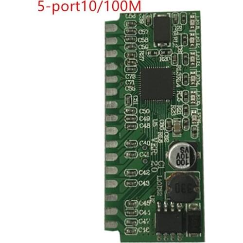 5-port 100M and Gigabit switch motherboard supports customizable screw hole location network switch PBC factory direct design