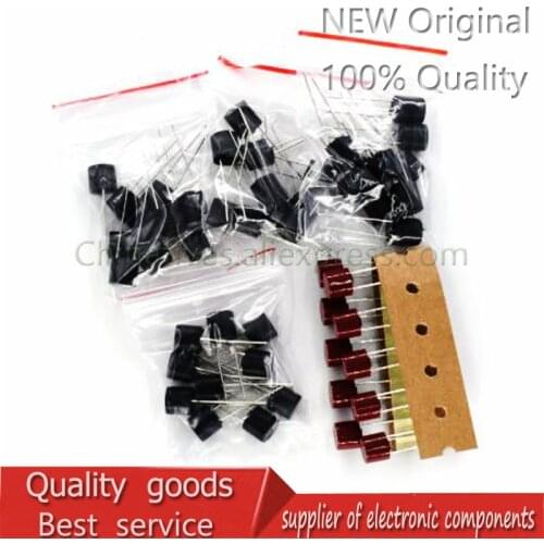 50PCS/LOT Cylindrical Fuse Kit T2A T3.15A T4A T5A T6.3A 250V SR-5 2Pin Slow Blow Fuse Assortment Kit 5Kinds Each 10PCS