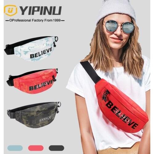 YIPINU Large Crossbody Fanny Pack ,Sports Festival Workout Traveling Running Casual Hands-Free Wallets Waist Pack Phone Bag Carr