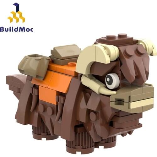 BuildMoc Animals Star Movie Fighters Beast Figures Building Blocks MOC Desert Planet Animal Warrior Bricks Toy For Children Gift