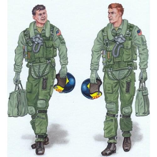 Two resin soldiers f14 pilots 1:32