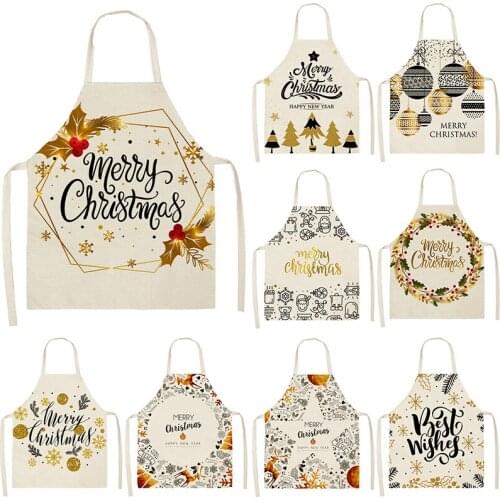 Christmas theme Woman kitchen apron aprons for women Men kitchen apron goods for home kitchen customizable apron Child apron