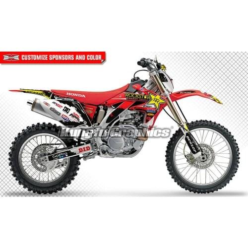 KUNGFU GRAPHICS Motocross Stickers Fit CRF450X CRF 450X 2005 2006 2007 2008 2009 2010 2011 2012 2013 2014 2015 2016 2017