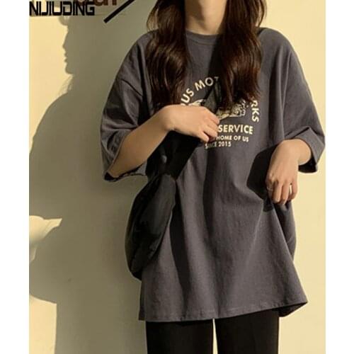 Summer Half Sleeve Printed Letter T-shirts For Women Short Sleeve O-Neck Pullver Tops Female Harajuku Style Loose T Shirts 2021