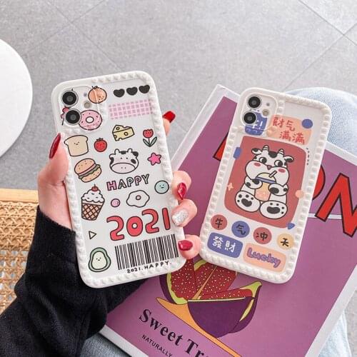 Cute Cartoon food Case For iphone 12 11 Pro 12Mini X XS MAX XR TPU Slim Soft Cover For iPhone 8 7 6 PLUS SE 2 Phone Case Coque