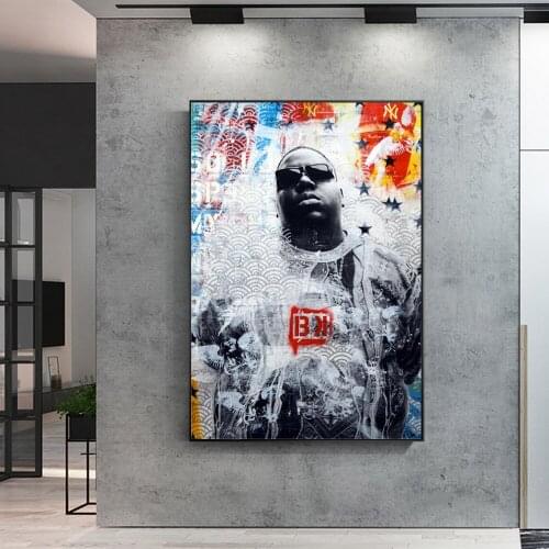 Fashion Street Graffiti Wall Art Hip Hop Boy Posters Living Room Corridor HD Print Canvas Painting Bedroom Color Pictures Gift