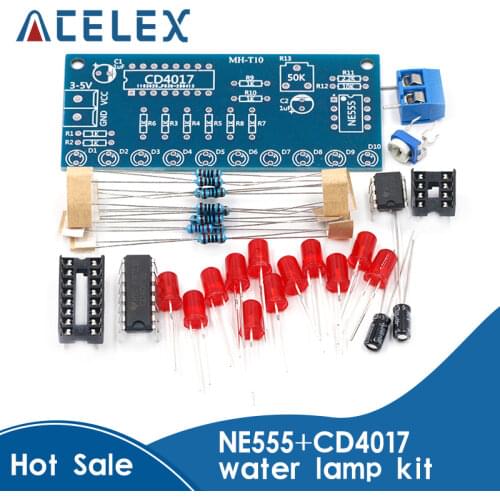 NE555 CD4017 Running LED Flow Light Electronic Production Suite Control Board Module Capacitor Oscillator Clock Siganal DIY Kit
