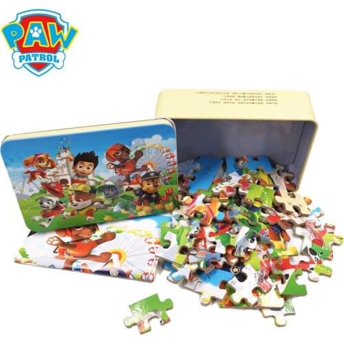 Paw Patrol Anime Cartoon New 60 100 200 Pcs Wooden Puzzle Toys for Children Wood Jigsaw Baby Educational Toy Kids Christmas Gift