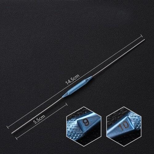 Ophthalmology lacrimal duct probe with hole flushing probe microsurgery instrument stainless steel titanium alloy double-ended p