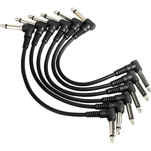 Irin Guitar Effect Pedal Cables Connecting Line 6.35Mm Patch Pedal Cable 21Cm Right Angle Cord Copper Wire Guitar Accessories
