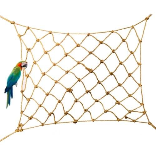 Hanging Parrot Climbing Net Bird Stand Net Hammock with Hook Swing Rope NetBird Climb Bird Ladder Parrot Cage Toys Parakeet