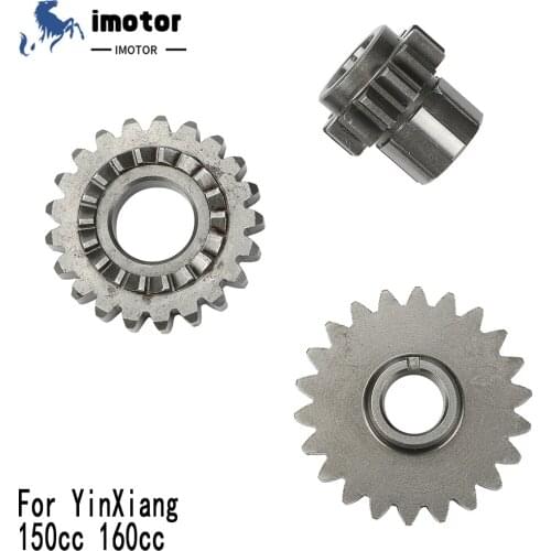 Motorcycle Start Gear Bridge Gear Driven Gear Kit For YX140 YinXiang 140cc 1P56FMJ Horizontal Engine Dirt Pit Bike Parts