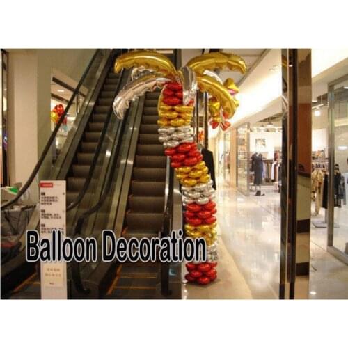 DIY shinning palm tree foil balloon column upright stand home & garden diy ballon display supermarket /office decorations