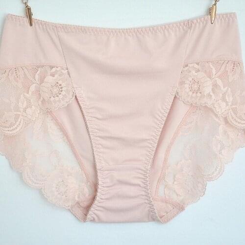 1Women Sexy Panties Good Quality Lace MId-waist Sexy Underwear Women Briefs milk fabric 3pcs/Pack sexy Women Panties Underwear