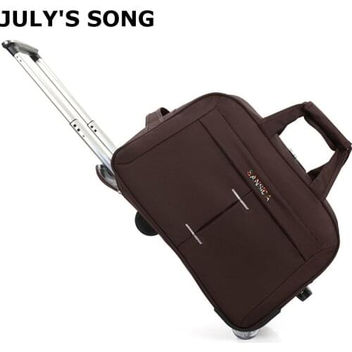 JULYS SONG Women Waterproof Carry on Luggage Rolling Suitcase Bag Trolley Luggage Men Traveling Luggage Bags with Wheels