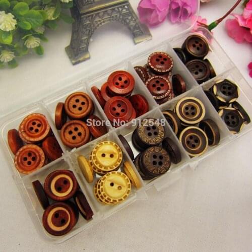 YJHSMY 149165,10 style 100pcs/Lot 15mm wood button wholesale Childrens clothes accessories handmade art, clothing