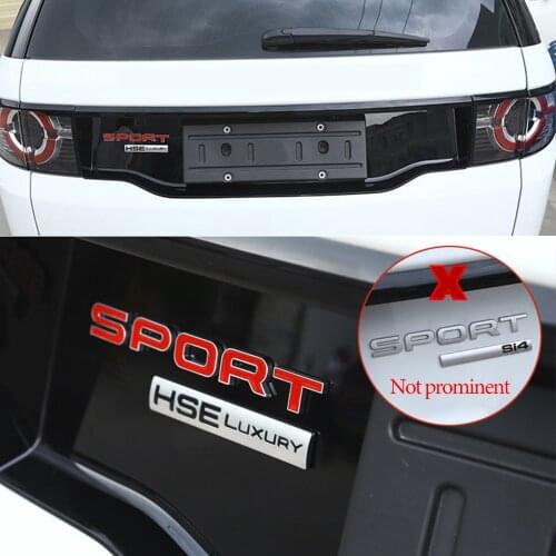 Car Door Tail Rear Surround Trunk Sport/HSE Wordmark Decoration Sign Trim for Land Rover Discovery Sport Exterior Accessories