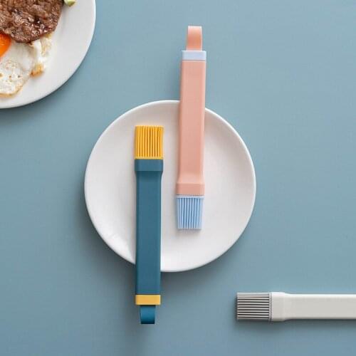 1Pcs 3 Patchwork Colors Antiskid Barbecue Tools Kitchen Accessories Detachable Cooking Oil Brush Food Grade Silicone/PP