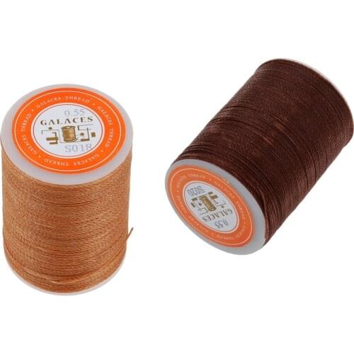 2 Pieces Leather Craft Handwork Sewing Round Waxed String Thread for Sewing Crafts Supplies