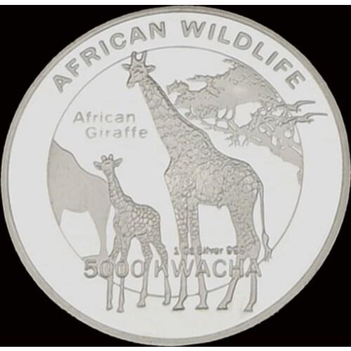 Silver Plated African Endangered Wildlife Zambia Rhinocero Commemorative Rhino Challenge Coins Collectibles For Busine