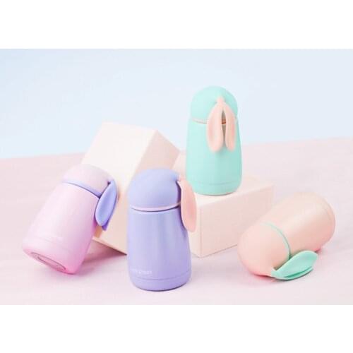 300MLRabbit Cup Thermos Bottle For Hot Water Thermo Mug Kid Cute Thermal Vacuum Flask Child Tumbler Thermoes cup Stainless Steel