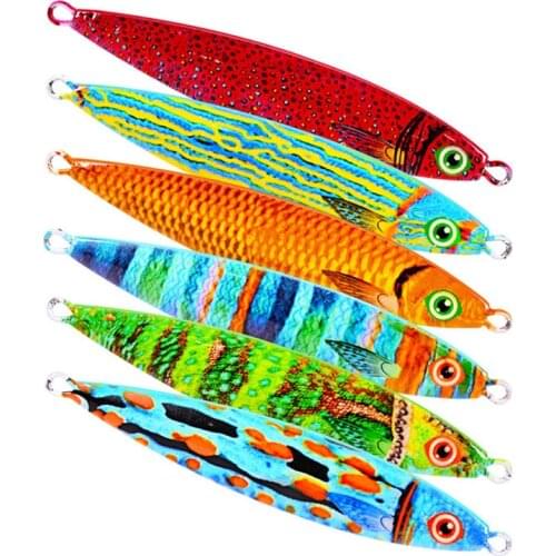 87.5mm/40g Bionic Jig Bait Anti-Corrosion Metal Fishing Bait Lifelike Eyes Freshwater High Quality Fishing Lure Hard Bait