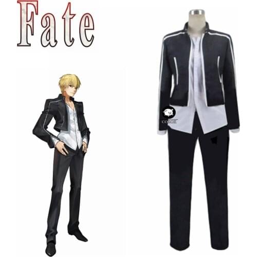 Anime Fate Stay Night Ubw Archer Gilgamesh Cosplay Costume Black Full Set
