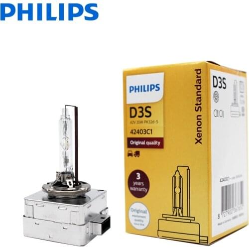 1X Philips HID D3S 35W Xenon Standard 4200K Auto Lamp Original Car Headlight OEM Replacement Upgrade D3 ECE 42403C1