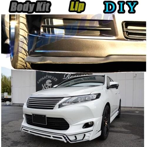 Car Bumper Lip Front Spoiler Skirt Deflector For TOYOTA Venza AV10 XU80 2008~2020 Tune Car Modifie Body Kit VIP Hella Flush Lips