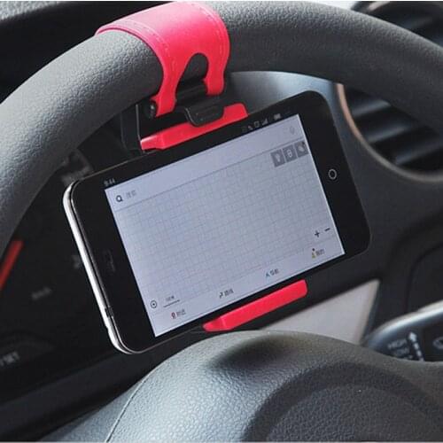 Car Phone Holder Stand Steering Wheel Bike Clip Mount Auto Fastener Holder For iPhone 7 Plus Samsung S9 Plus Xiaomi 8 9 Charging