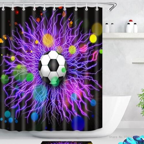 European and American style 3D digital printing bathroom curtain waterproof polyester bathroom curtain with hook shower curtains