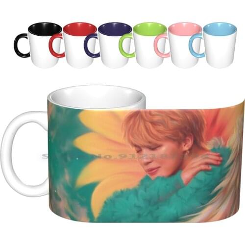 Jimin “angel” Ceramic Mugs Coffee Cups Milk Tea Mug Kpop Fanart Fanart Army Jimin Park Jimin Serendipity Love Yourself Her Jin
