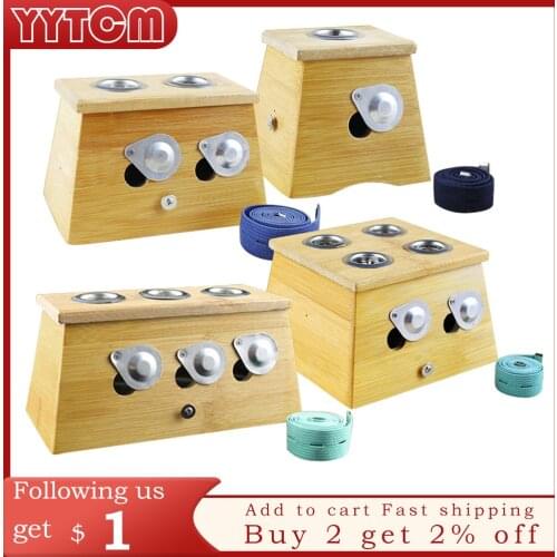 Thicken Bamboo Moxa Box kit Health Product gift chat and Fire extinguisher moxibustion box wormwood moxa box