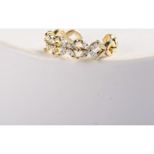 New female hot selling jewelry fashion exquisite zircon stripe ring European and American style rings for women